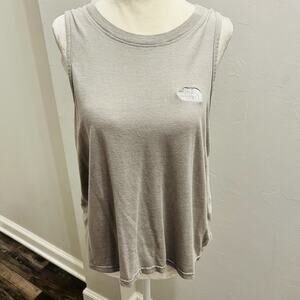 The North Face Tank Top Women’s Large Gray Sleeveless Shirt Athletic Gym (A0130)